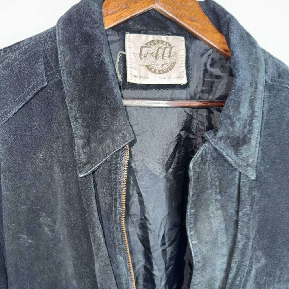 Vintage 90s G-111 Men’s Black Suede A-2 Bomber Jacket Size Large